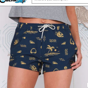 Salty Crew Womens Beacons Surf Swim Shorts Navy Size large NWT